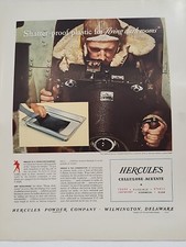1942 Hercules Cellulose Acetate Fortune WW2 Print Ad Plane Plot Flying Dark Room picture