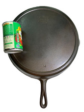 Antique Huge Massive Extra Large Favorite Piqua OH Ware Cast Iron Skillet Pan 14 picture