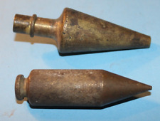 Vintage Brass Plumb Bob Lot Of 2 Carpentry Tool picture