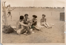 Hiratsuka Beach Japan Risqué Bathing Suits Women Leggy 1950s Vintage Photo picture