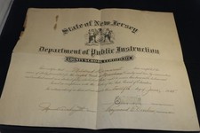 1925 N.J.  County School Certificate Middlesex County 8th Grade Diploma 16x14 picture