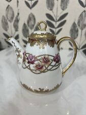 Vintage Nippon Hand Painted Teapot Gold Floral W Lid  picture