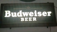 1940's BUDWEISER BEER LIGHTED SIGN  ANHEUSER-BUSCH BAR TAVERN ANTIQUE SIGN picture