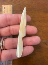 Mini Letter Opener Small Shell Mother Of Pearl Vintage Handmade 3” picture