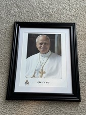 Pope Leo XIV Portrait 8.5 X 11 PHOTO FRAMED & MATTED Facsimile Autograph picture