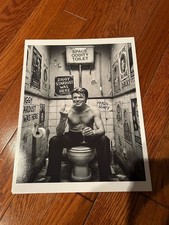 DAVID BOWIE Middle Finger Art Print Photo Smoking 8x10