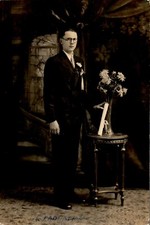 Vintage Real Photo Picture Postcard Old - Gentleman in Suit picture