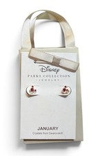 Disney Parks January Birth Stone Swarovski Crystal Studs NEW picture
