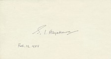 S I HAYAKAWA / Signature Signed picture