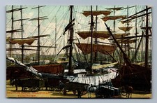 C.1907 SHIPPING DOCK, WAGONS, BELLINGHAM, WA ENGBERG'S PHARMACY Postcard P13 picture