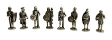 Lot x8 Knights - Miniature Pewter Medieval Fantasy Figurines 1.75