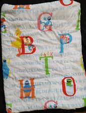 Vintage Sesame Street Alphabet Learning Comforter Retro Kids Room Twin Size picture