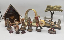 10pc Vintage Anri Wood Figures w/ Displays Italy Sarah Kay Disney Juan Ferrandiz picture