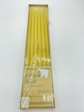 Vintage Williamsburg Soap & Candle Co Handcrafted Slim Yellow Tapers Six picture