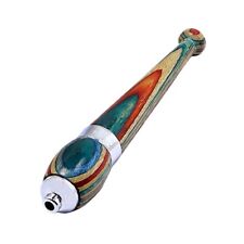 Zeppelin Wood Smoking Pipe Small RAINBOW picture