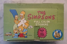 1990 The Simpsons Diamond Stickers Full Box 50 Packs Rare Vintage Sticker Bart picture