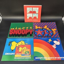 Vintage 1980s Snoopy Peanuts Calendar Lot Pop Art 1975 -76-81-82-88 picture