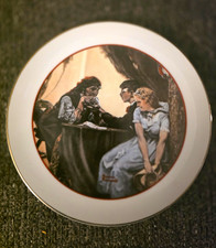 CW Collection Norman Rockwell Young Love Series 1982 Porcelain Plate Glossy picture