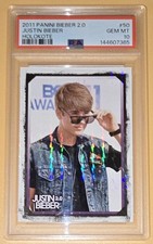 Justin Bieber PSA 10 Low Pop Parallel Holokote 2011 Panini Justin Bieber 2.0  picture
