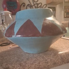 Large Vintage Sioux Pottery Signed JHArt Bowl - 10