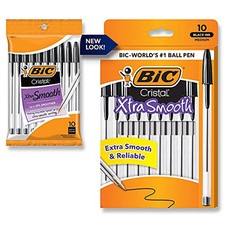  Cristal Xtra Smooth Ballpoint Pen, Medium Point (1.0mm), Black, For Everyday  picture