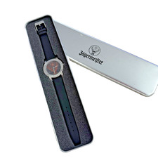 NEW Jägermeister Jager Stag Logo Watch Tin Leather Band Stainless Steel Works picture