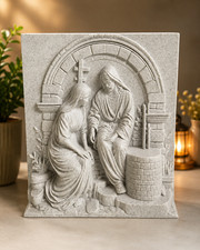 Jesus and Samaritan Woman at the Well Plaque Christian Wall Decor Religious Art picture