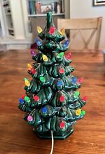 Vintage 11” Ceramic Lighted Christmas Tree With Base picture