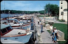Saugatuck Michigan Kalamazoo River Butler Mar Marina Boats 1963 Postcard picture