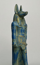 Anubis Statue Egyptian Antiques God of Death Egypt Pharaonic Carved Blue Stone picture