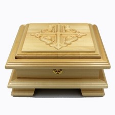Reliquary Box Orthodox Christian Carved Wooden Handcarved 11.41