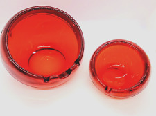 Set of Vintage 1960s Viking Atomic Orb Persimmon Cigar and Cigarette Ashtrays picture