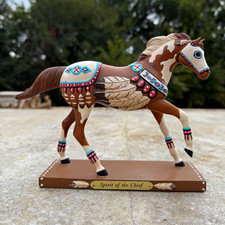 Trail of Painted Ponies Resin Horse Figurines: Spirit of the Chief & Route 66 picture