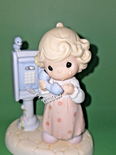 Precious Moments Figurine -Lord Please Don' Put Me on Hold-   1998 Members Only picture