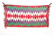 Antique Early Navajo Germantown Weaving Rug Eye Dazzler Textile 34x18