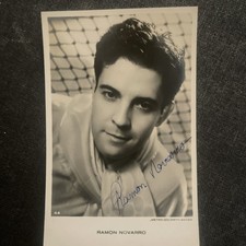 Vintage Ramon Novarro Autograph Signature Cinema Postcard picture