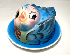 Vintage Geo. Z. Lefton Bluebird Butter / Cheese Dish 437 