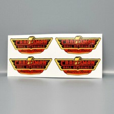 CRAFTSMAN BALL BEARINGS Vintage Style DECALS, 2.5 Inch Vinyl STICKERS x 4 picture