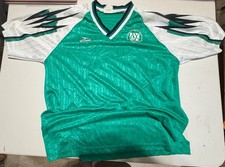 PRE-WORN Vintage Tee Shirt: AYSO Teal/Green and White Youth Soccer Jersey picture