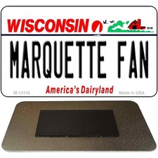 Marquette Fan Novelty License Plate Magnet Fridge Refrigerator Kitchen Decor picture