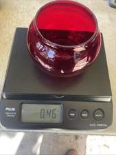 RedRR Railroad Marked K Glass Short Lantern Globe Used Clean Nice  Vintage VTG picture
