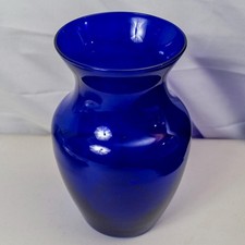 Blue Cobalt Glass Vase 8-1/2