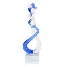 EUSTUMA Hand Blown Glass Couple Figurine,Handcrafted Couples Sculpture, Weddi... picture