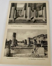 Antique Postcard of La Basilica in Pompeii Italy Historic Architecture 1908 Dual picture