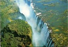 Aerial View Victoria Falls Showing Horseshoe Falls 1984 Vintage Postcard TP11-15 picture