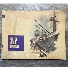 Vintage Port of Mobile Handbook Alabama State Docks Tan Nautical History Book picture
