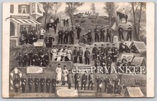 WW1 GERMAN Antique RPPC Postcard ULM WILHELMSBURG Inf Reg 124 Soldiers & BICYCLE picture