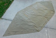 SCARCE ORIGINAL WWII USMC U.S. MARINE CORPS (NOT ARMY) KHAKI SHELTER HALF 1945 picture