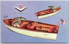 K36/ Interesting Postcard Chrome Boat Viking 19 Century Boats Wooden Wood 518 picture