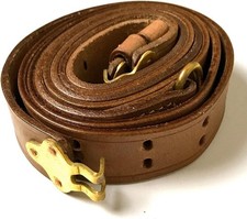US M1 Garand WWI M1907 Military Style Leather Sling 1.25